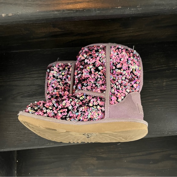UGG stellar sequin lilac frost size girls 2 - Picture 4 of 6